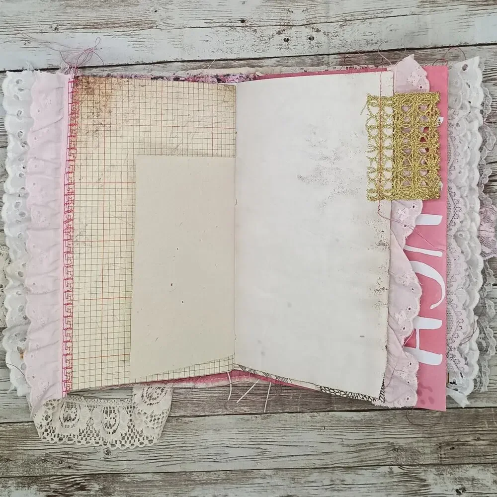 Pink Embellished Junk Journal: Flowers, Birds and Butterflies (Benevolent)